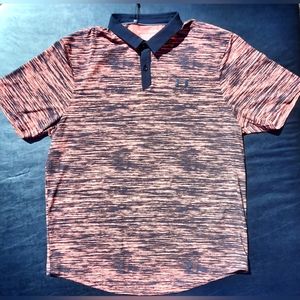 NEW UNDER ARMOUR Mens UA Iso-Chill Twist Golf Polo Shirt NWT Brilliance Black L